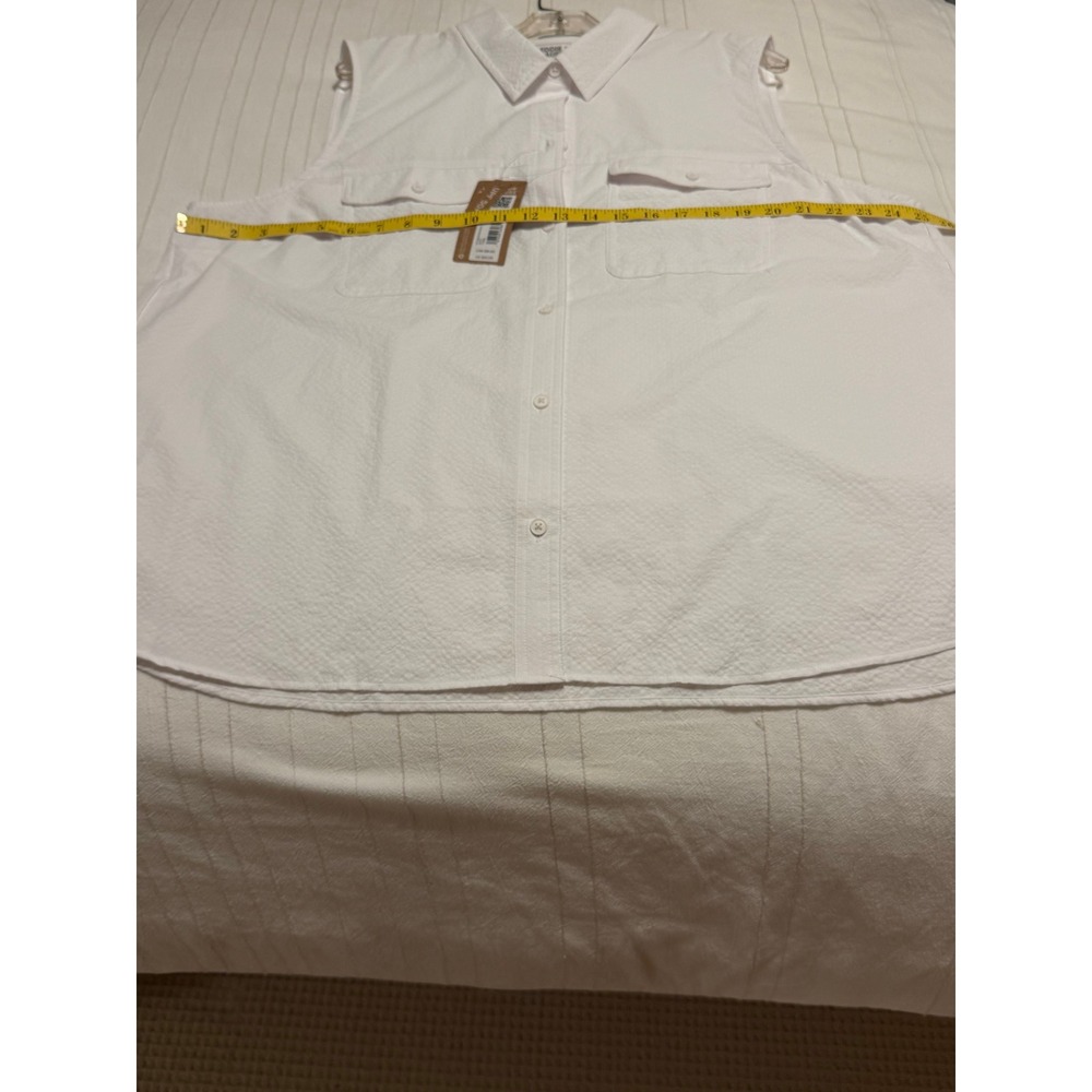 Eddie Bauer Mountain 3.0 Sleeveless Shirt Women's Size Tall 2XL White UPF 50 NWT - Picture 5 of 6